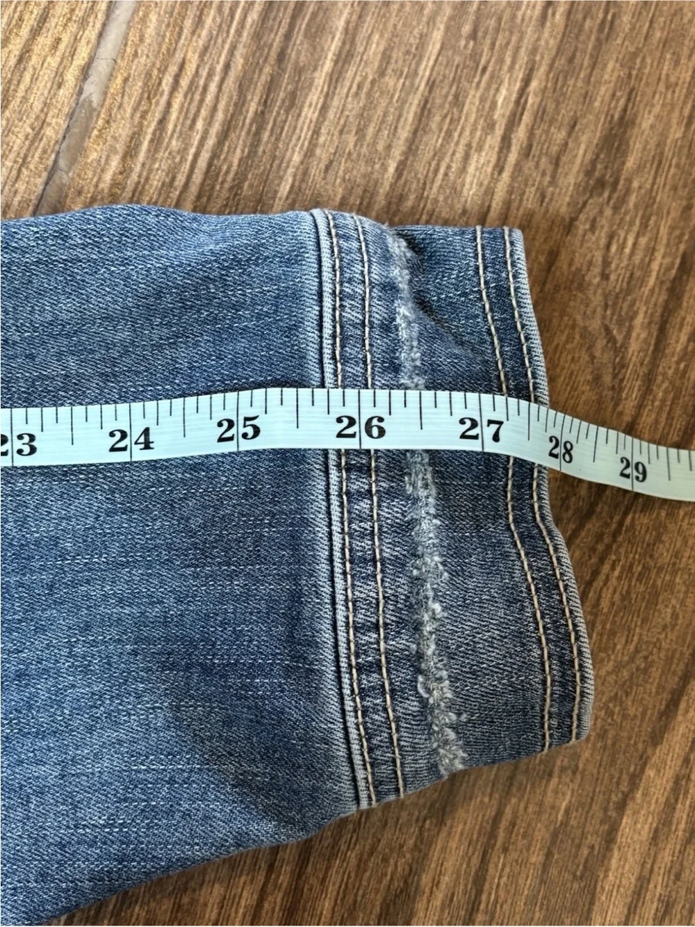 Torrid Size 3 Blue Distressed Stretch Denim Jacket